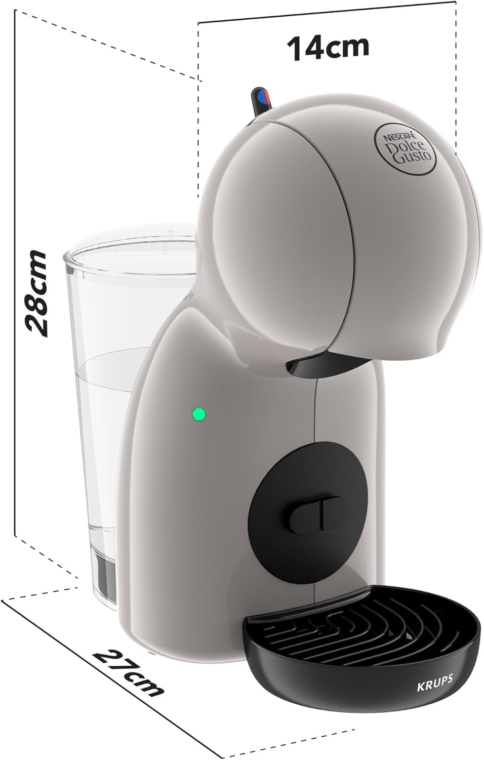 Dolce Gusto Piccolo XS — Machine à Café Taupe | Ultra-Compacte | 15 Bars | KP1A3A