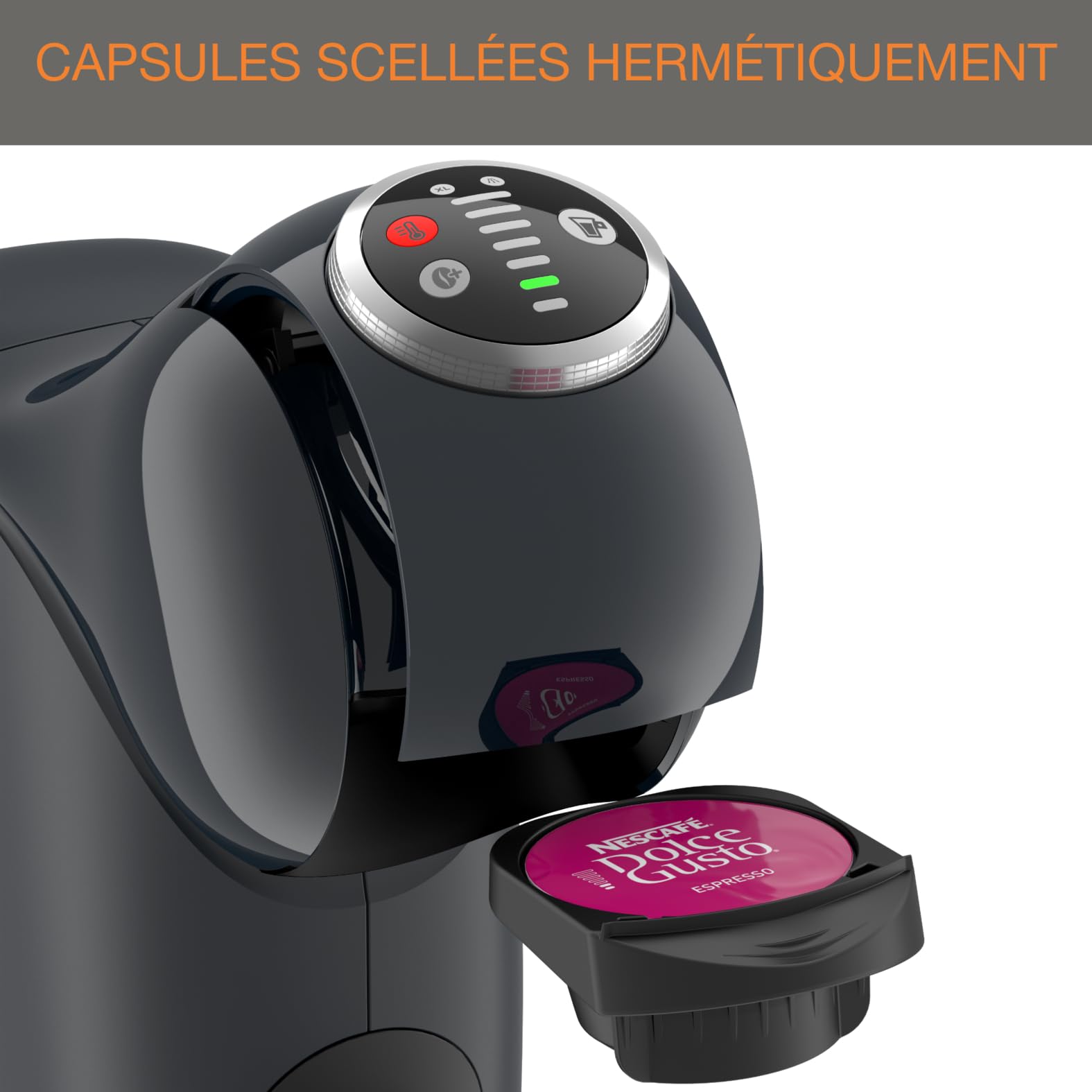 Dolce Gusto Genio S Plus — Machine à Café Gris | Fonction XL | 15 Bars | KP340B10