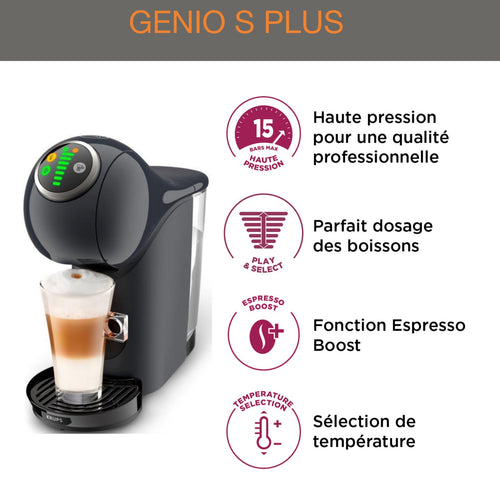 Dolce Gusto Genio S Plus — Machine à Café Gris | Fonction XL | 15 Bars | KP340B10