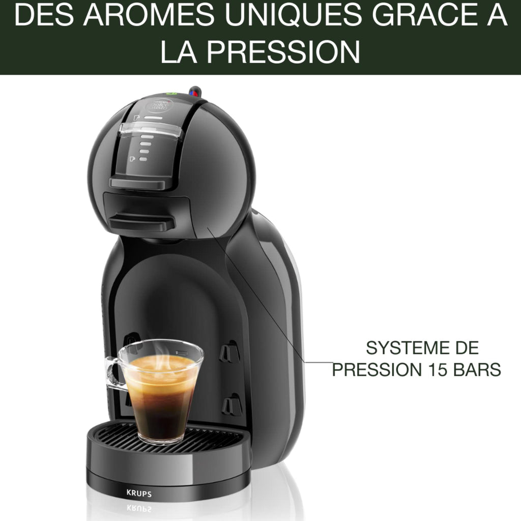 Dolce Gusto Mini Me — Machine à Café Noir & Anthracite | 0,8 L | 15 Bars | KP123810