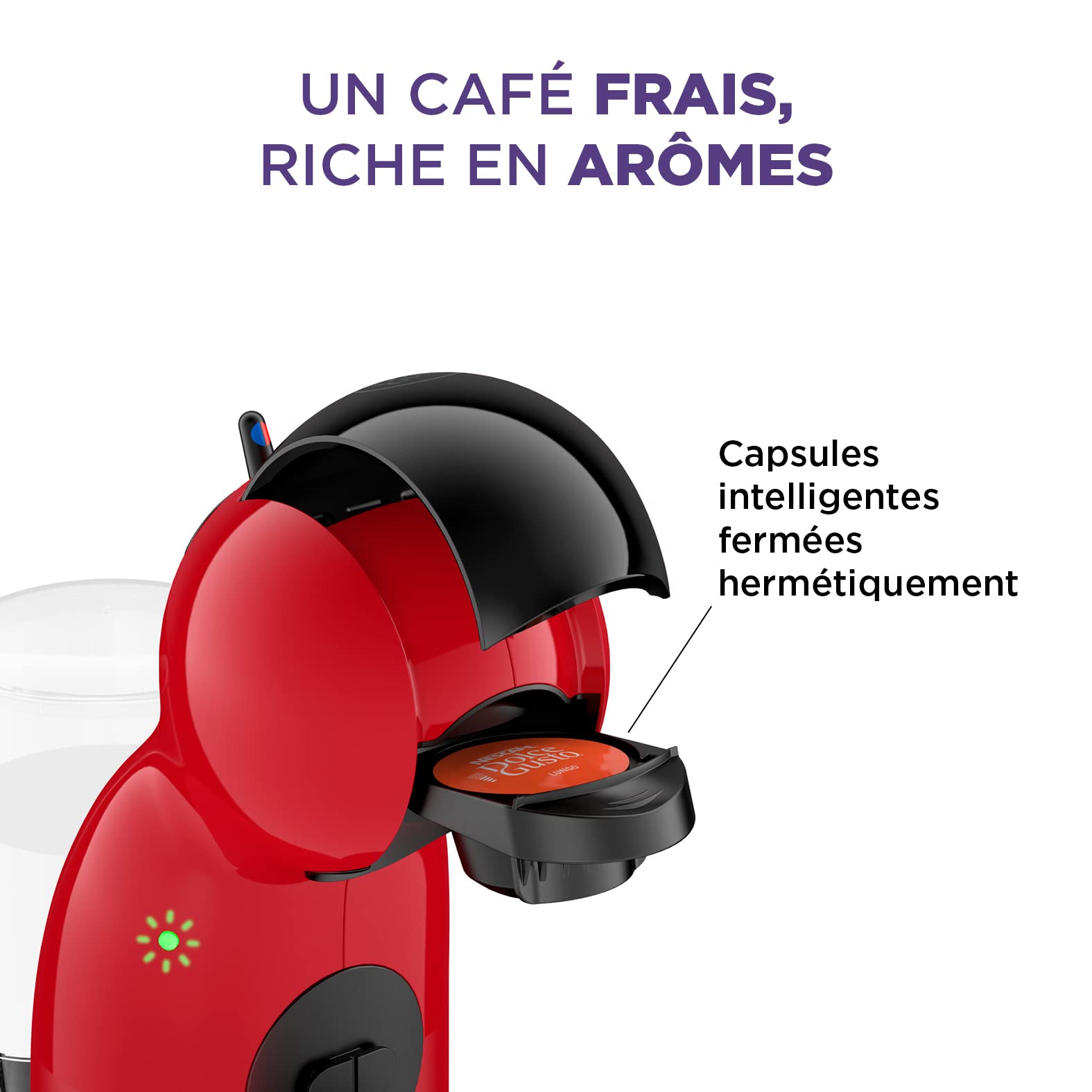 Dolce Gusto Piccolo XS — Machine à Café Capsules Rouge & Noir | 15 Bars | KP1A3510
