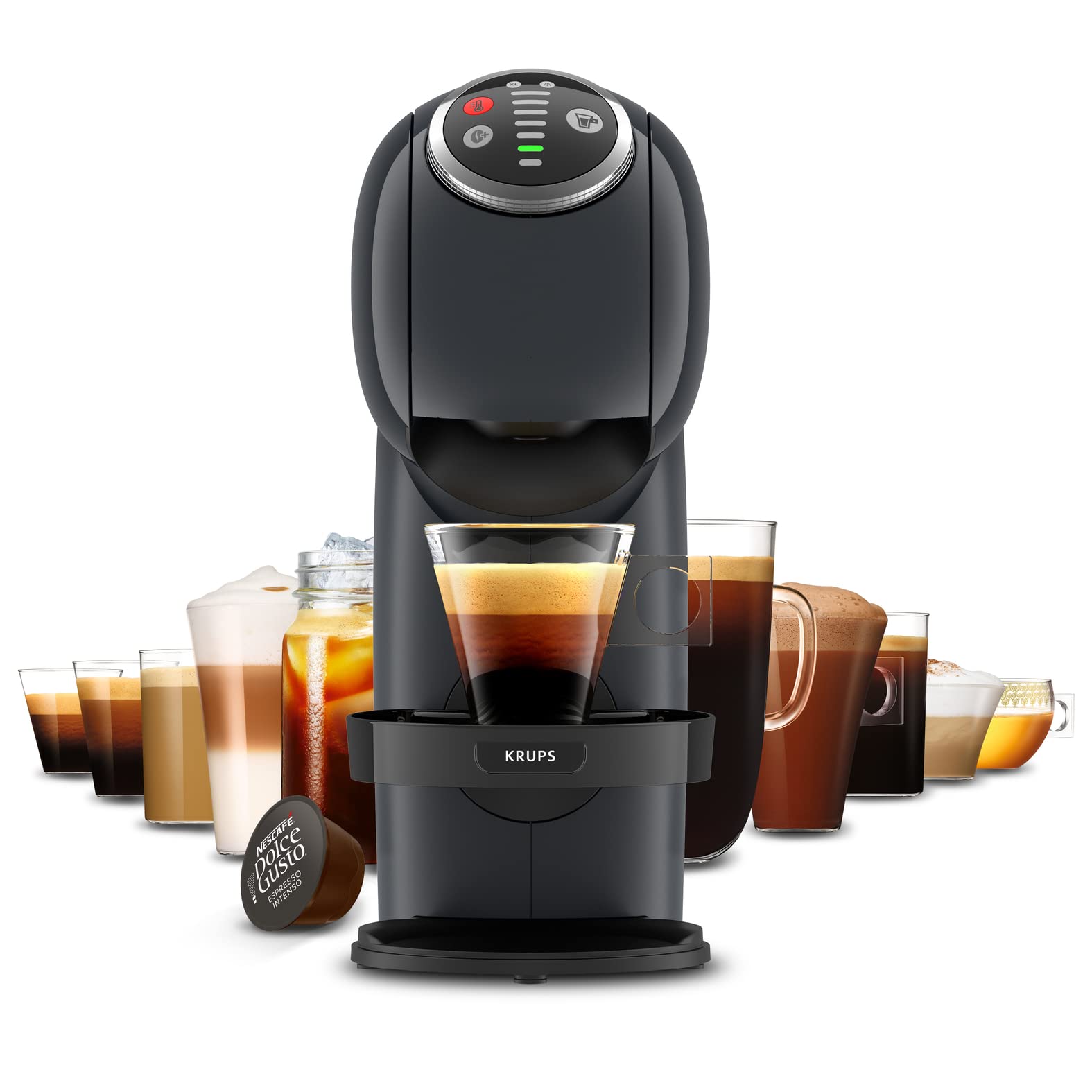 Dolce Gusto Genio S Plus — Machine à Café Gris | Fonction XL | 15 Bars | KP340B10