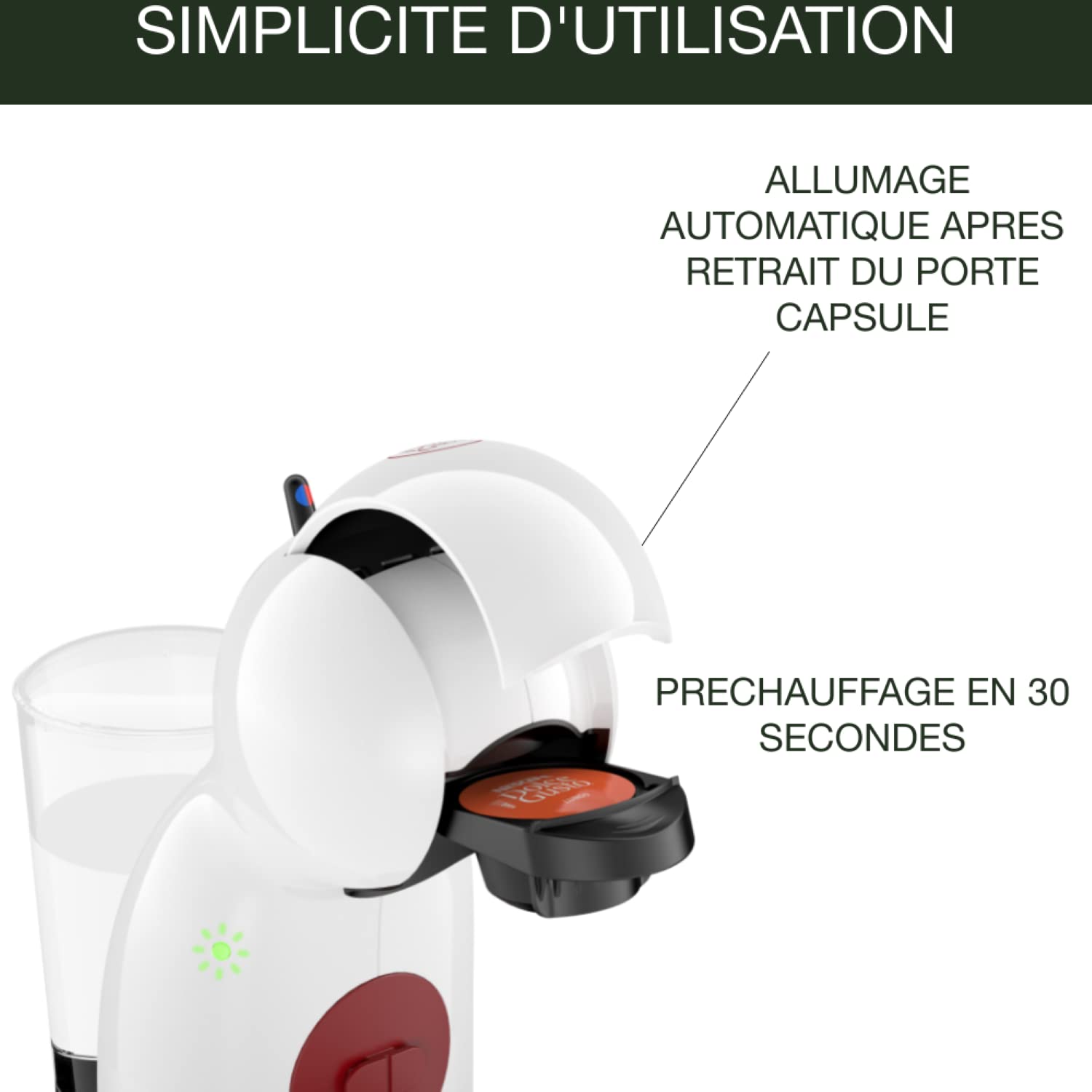 Dolce Gusto Piccolo XS — Machine à Café Blanc & Rouge | 15 Bars | KP1A3110