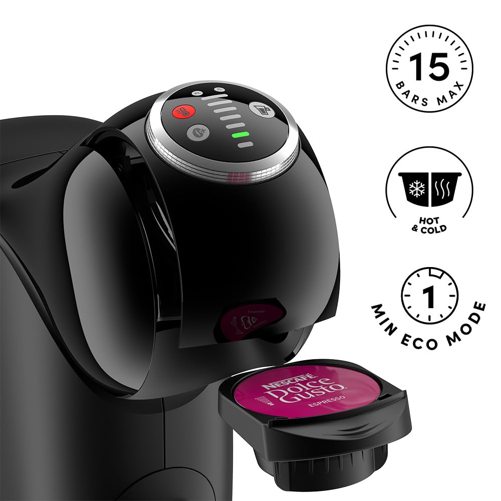 Dolce Gusto Genio Plus — Machine à Expresso Semi-Automatique Noire | 0,8 L | EDG315.B
