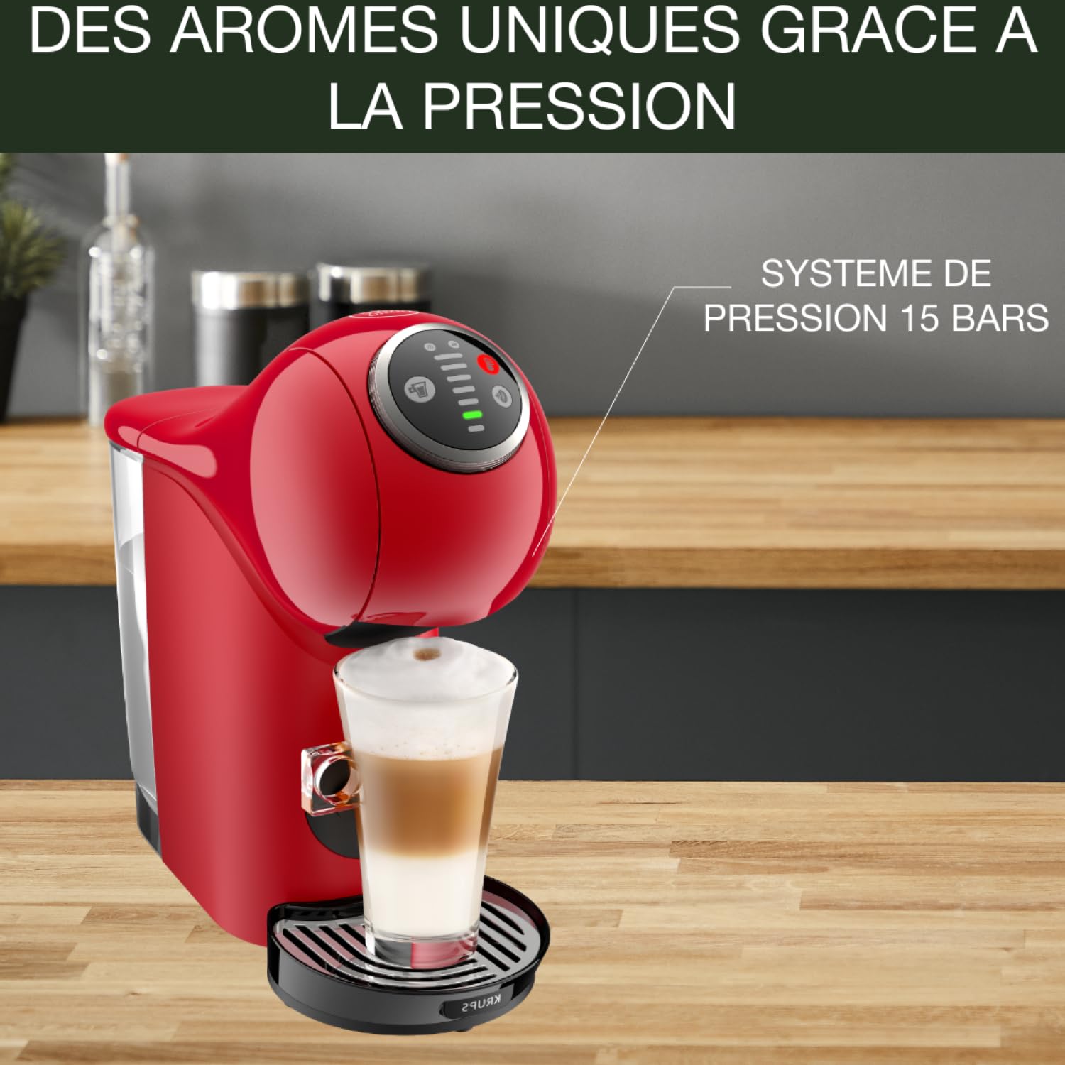 Dolce Gusto Genio S Plus — Machine à Café Rouge | Programmable | 15 Bars | KP340510