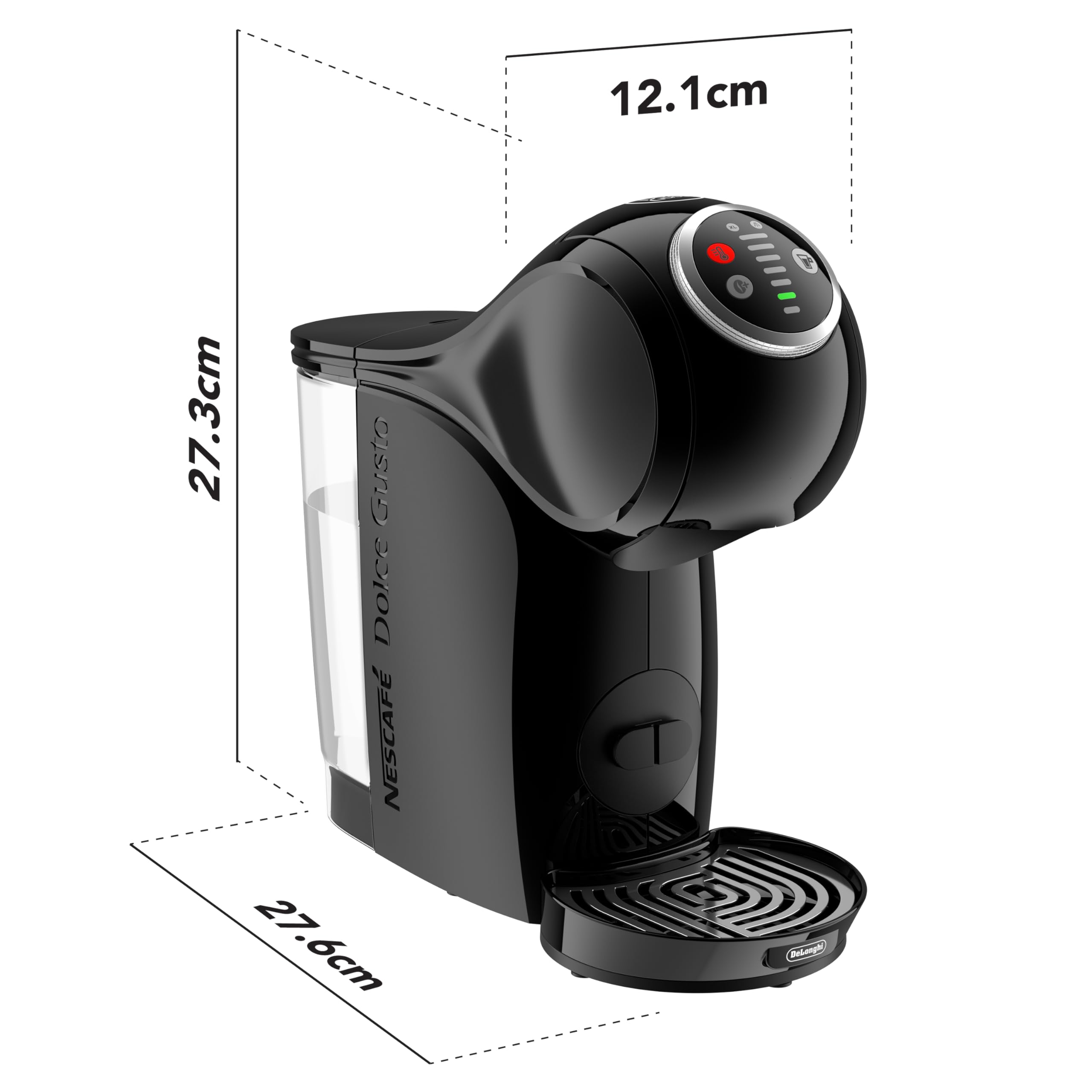 Dolce Gusto Genio Plus — Machine à Expresso Semi-Automatique Noire | 0,8 L | EDG315.B