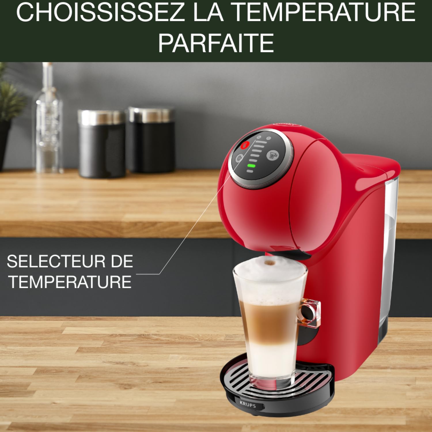 Dolce Gusto Genio S Plus — Machine à Café Rouge | Programmable | 15 Bars | KP340510